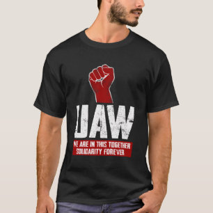 Camiseta Uaw On Strike Red Tee United Auto Union Workers Ua