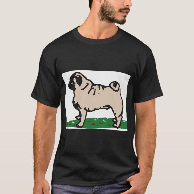 Camiseta Ube o Cartoon Pug (Frente)