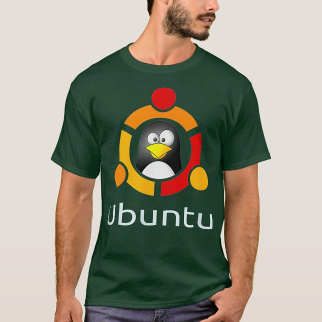Camiseta Ubuntu Linu Os  funny Tu Penguin Tee (Frente)