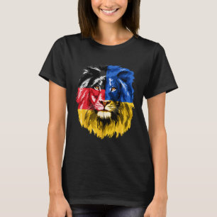 Camiseta Ucrânia Alemanha Bandeira Leão Deutschland Ucrania