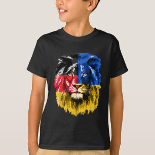 Camiseta Ucrânia Alemanha Bandeira Leão Deutschland Ucrania