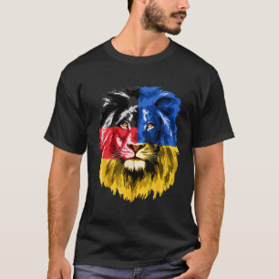 Camiseta Ucrânia Alemanha Bandeira Leão Deutschland Ucrania