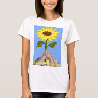 Camiseta Ucrânia "amarelo azul" paz girassol colorido