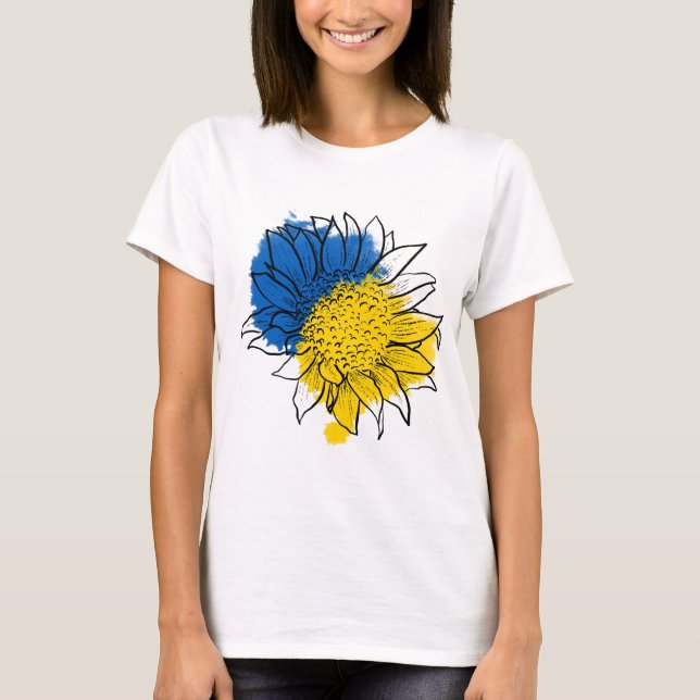 Camiseta Ucrânia apoia Sunflower (Frente)