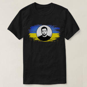 Camiseta Ucrânia Bandeira azul-amarela Zelenskyy