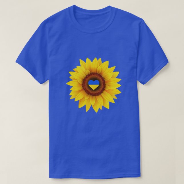 Camiseta Ucrânia Bandeira Azul girassol e amarelo (Frente do Design)