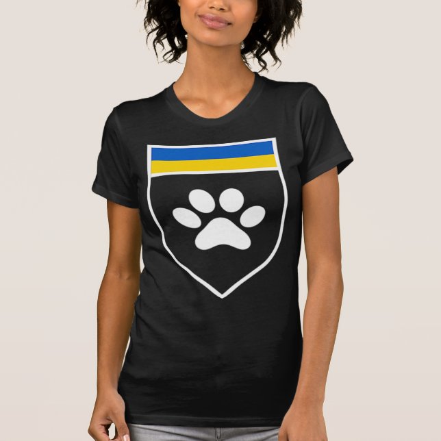 Camiseta Ucrânia: Bandeira de Sensibilização para Pet Supor (Frente)