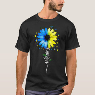 Camiseta Ucrânia Bandeira Sunflower Vintage Ucrânia F