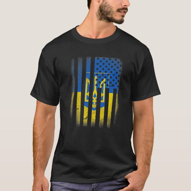 Camiseta Ucrânia Bandeira Ucranianos Presente (Frente)