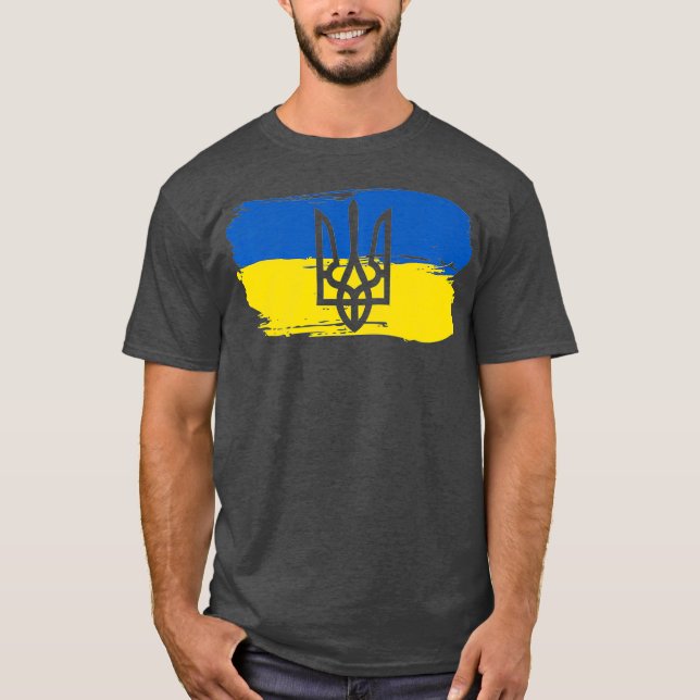 Camiseta Ucrânia Bandeira Ucranianos Presente Prêmio (Frente)