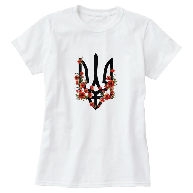 Camiseta UCRÂNIA. Brasão de Armas. Tridente. Tryzub.  (Criador carregado)