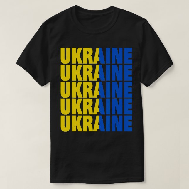 Camiseta Ucrânia com Ucrânia 1  (Frente do Design)