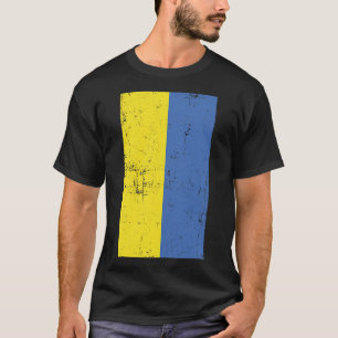 Camiseta Ucrânia Europa Oriental Kiev Bandeira Danificada