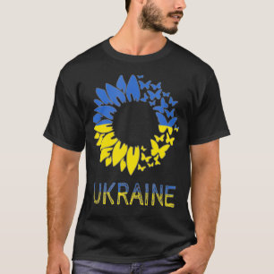Camiseta Ucrânia Flag Sunflower, Ucraniano Support Lover1 