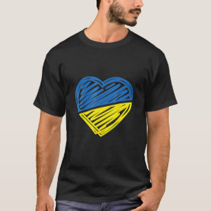 Camiseta Ucrânia Flag Ucraniano Heart
