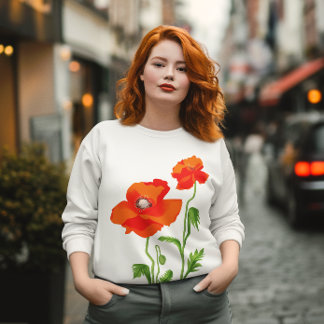 Camiseta Ucrânia "flor de papoila", cor de paz