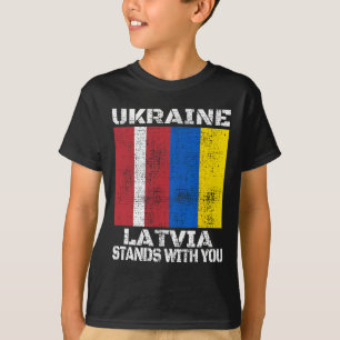 Camiseta Ucrânia Letônia Fica Com Você Suporte Letão Fla