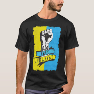 Camiseta Ucrânia Livre Eu Apoio a Bandeira da Ucrânia Apoio