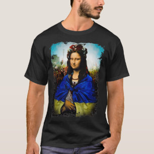 Camiseta Ucrânia Mona Lisa Ukrayina - Gráfico Cute Ucrani