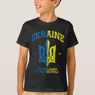 Camiseta Ucrânia O Líder Do Mundo Livre Vintage Ucrái
