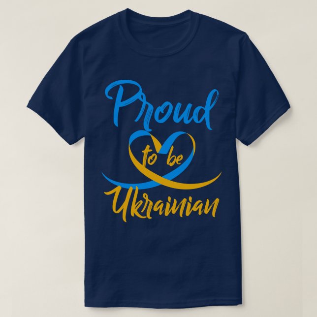 Camiseta Ucrânia Orgulhosa de ser ucraniana (Frente do Design)