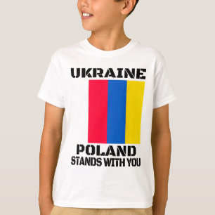 Camiseta Ucrânia Polônia Apoia Você Apoio Polonês 