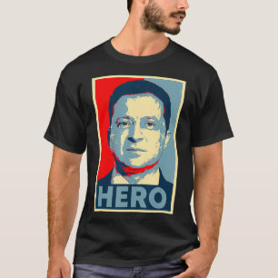 Camiseta Ucrânia Presidente Volodymyr Zelensky Hero Retro V