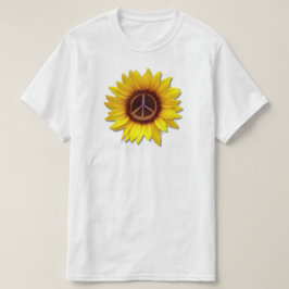 Camiseta Ucrânia Símbolo de Paz de Girassol Símbolo de Amor