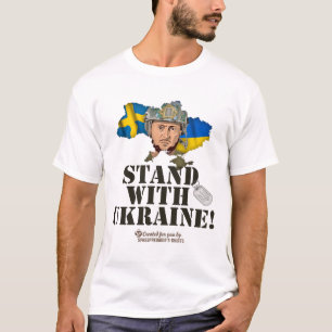 Camiseta Ucrânia Suécia Zelensky Apoie A Ucrânia 