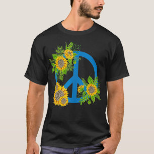 Camiseta Ucrânia Sunflower para Mulheres - Símbolo de Paz U