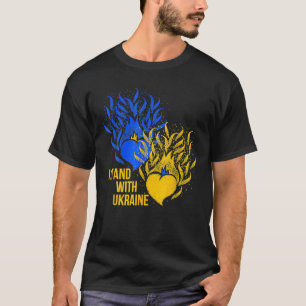 Camiseta Ucrânia Suporte para a cor do sinalizador ucrania