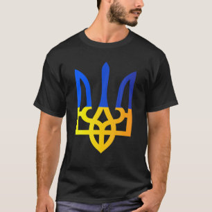 Camiseta Ucrânia Trident Símbolo Nacional Bandeira Ucrani