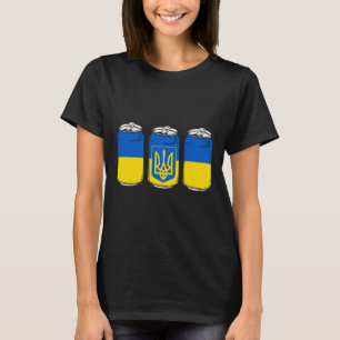 Camiseta Ucrânia Ukraina Bandeira Pivo Ussr Lata De Cerveja