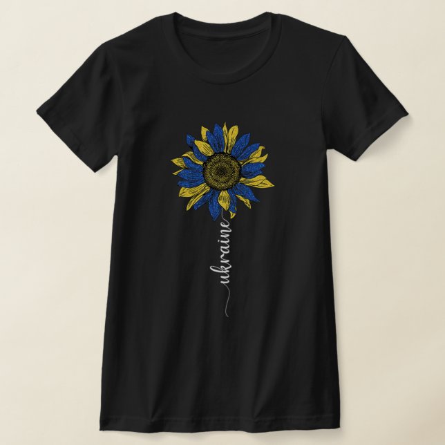 Camiseta Ucrânia Vintage Sunflower Ucraniano Stand Com Rein (Postura )