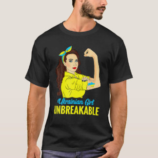 Camiseta Ucraniana T Women Girl Unquebrável Bandeira Ucrâni