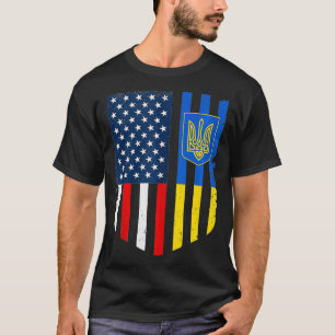 Camiseta Ucraniano - Bandeira Americana Ucrânia