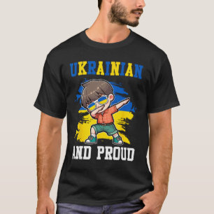 Camiseta Ucraniano E Orgulhoso Bandeira Da Ucrânia Menino U
