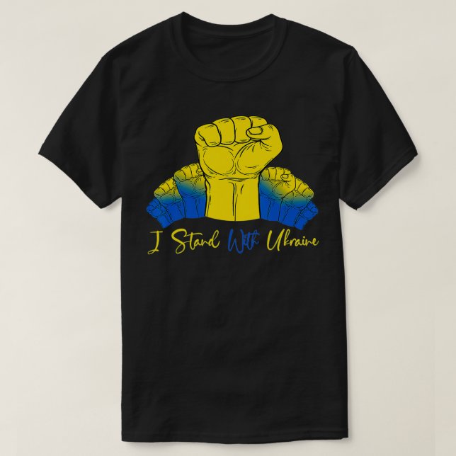 Camiseta Ucraniano Lover I Stand Com Ucrânia Support Ukrai (Frente do Design)