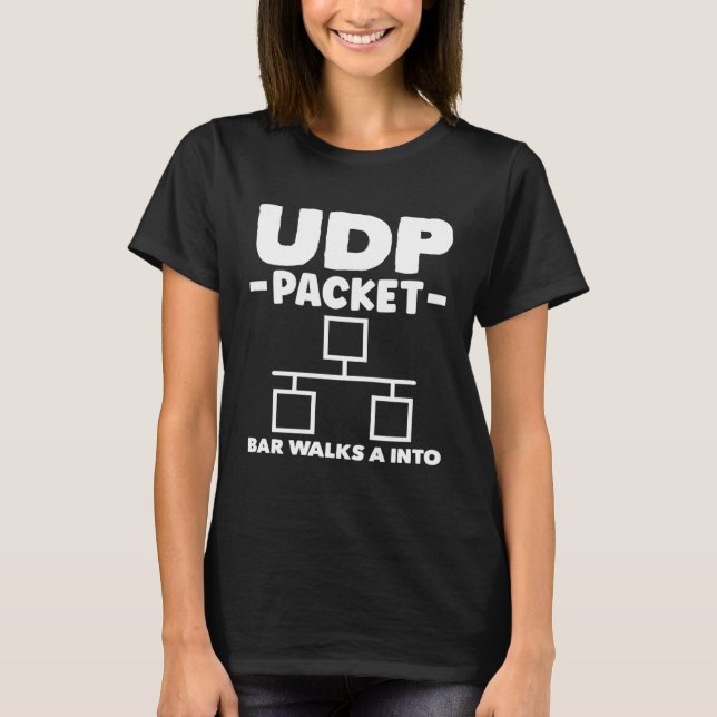 Camiseta UDP Packet Bar Walks A Into Network Admin (Frente)
