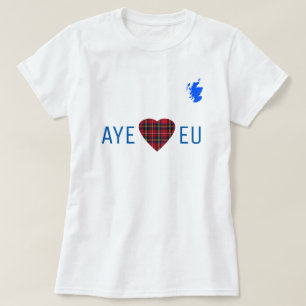 Camiseta UE escocesa do amor da independência Aye