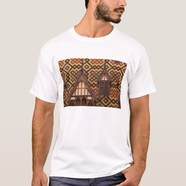 Camiseta UE, França, Borgonha, Cote d'Or, Beaune. Telhado (Frente)