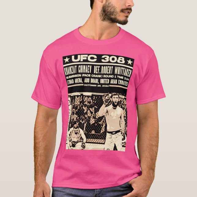 Camiseta Ufc 308 Khamzat Chimaev Robert Whittaker (Frente)