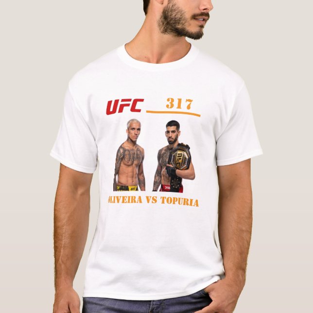 Camiseta UFC 317, Oliveria vs Topuria (Frente)