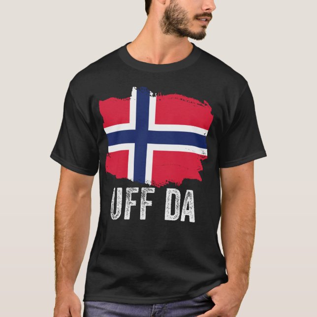 Camiseta Uff Da Frase Norueguesa - Escandinávia - Norge Vik (Frente)