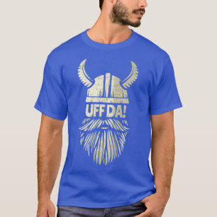 Camiseta Uff Da Viking Helmet Funny Beard Mito Escandinavo