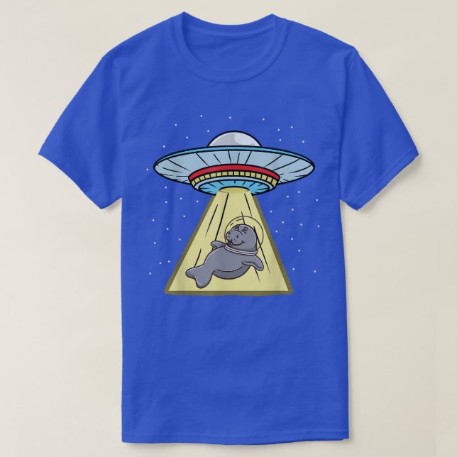 Camiseta Ufo Abdução - Camisa-T Do Astronauta De Manatê (Frente do Design)