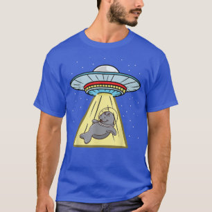 Camiseta Ufo Abdução - Camisa-T Do Astronauta De Manatê