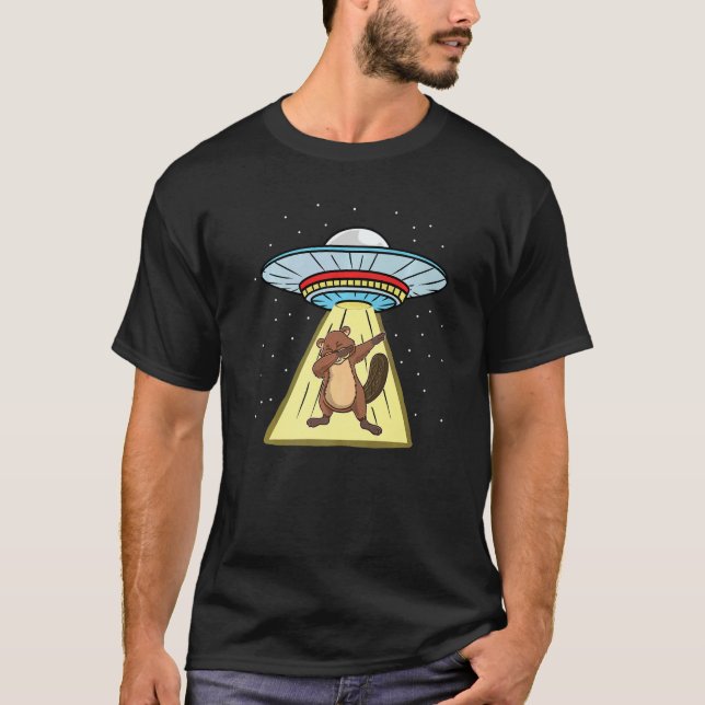 Camiseta Ufo Abdução Da Floresta De Beaver (Frente)