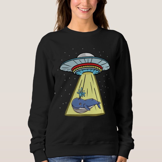 Camiseta Ufo Abdução De Baleia Azul (Frente)