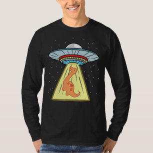 Camiseta Ufo Abdução de Brachiosaurus Dinosaur